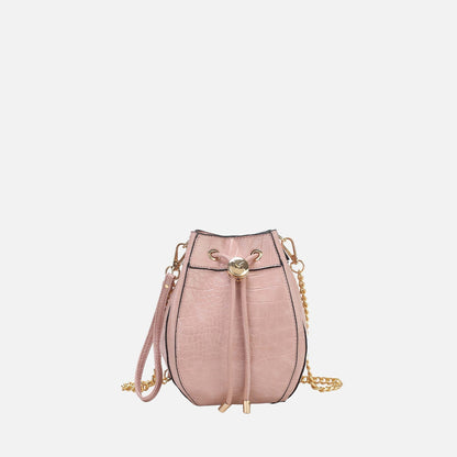 Cassidy Embossed Bucket Bag in Grey view 3