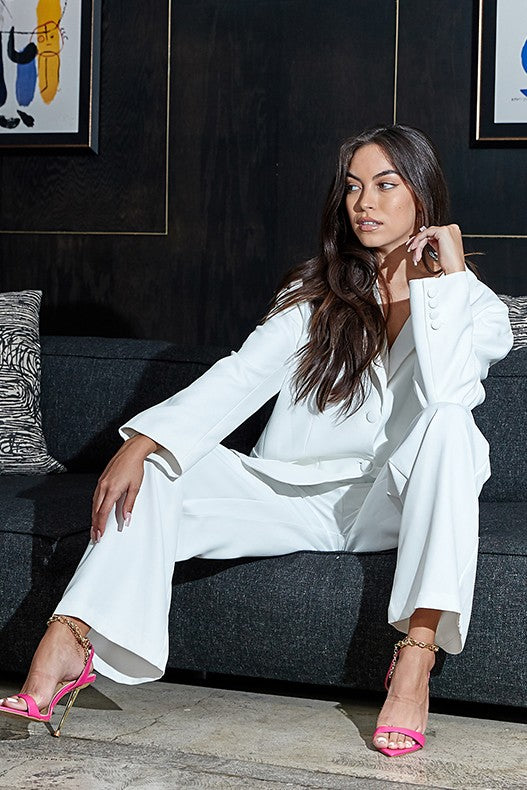 Casual Loose Fit Blazer and Pants in Blue view 3 - Relaxed Fit - Loose Blazer (bottom)