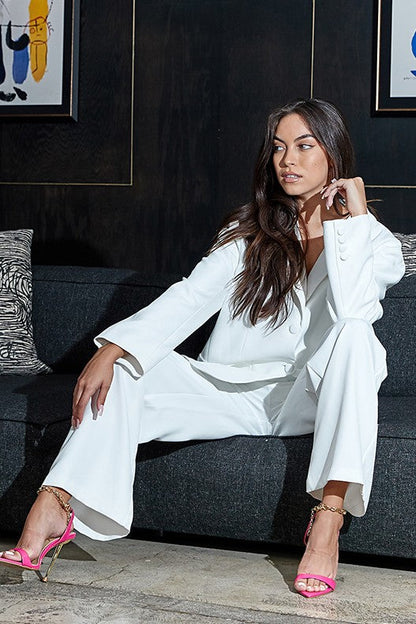 Casual Loose Fit Blazer and Pants in Blue view 3 - Relaxed Fit - Loose Blazer (bottom)