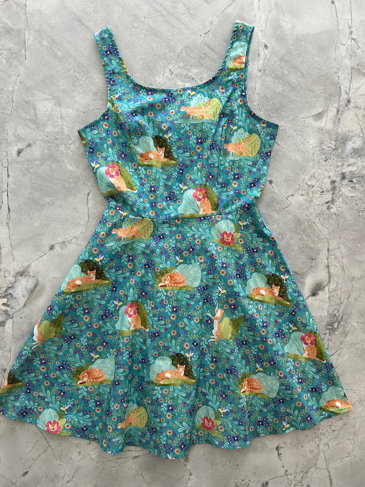 Cats Skater Dress in 1X view 5 - Cat Skater Dress