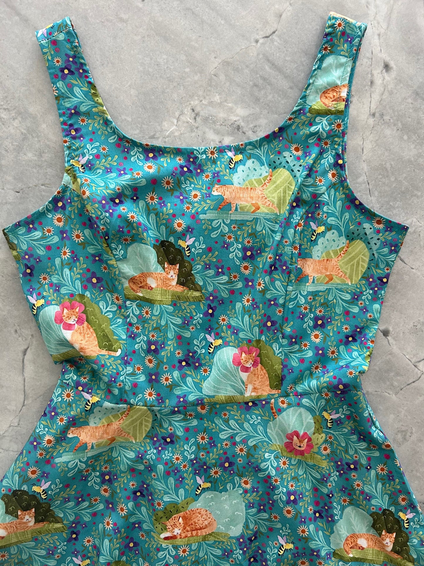 Cats Skater Dress in 2X view 6 - Cat Skater Dress