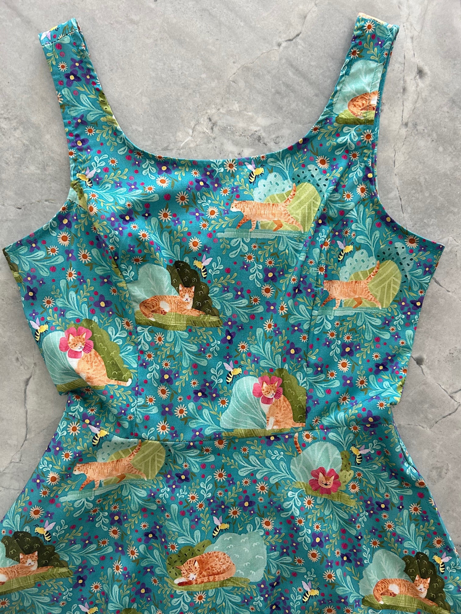 Cats Skater Dress in 2X view 6 - Cat Skater Dress