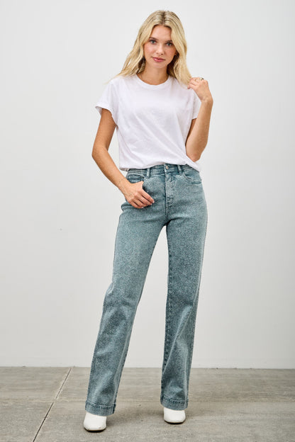 Ccwholesaleclothing High Rise Slim Wide Straight in Bric red view 20 - High-Waisted - High Rise Straight Leg Jeans