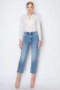 Cecilia Tummy Control High Rise Slim Straight Jeans 1 (24) (bottom) - straight jeans, slim straight jea - shop at us.meeeshop