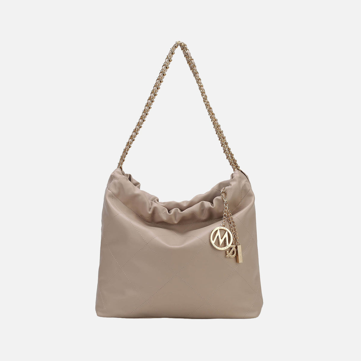 Celestine Quilted Shoulder Bag in Fuschia Rose view 5
