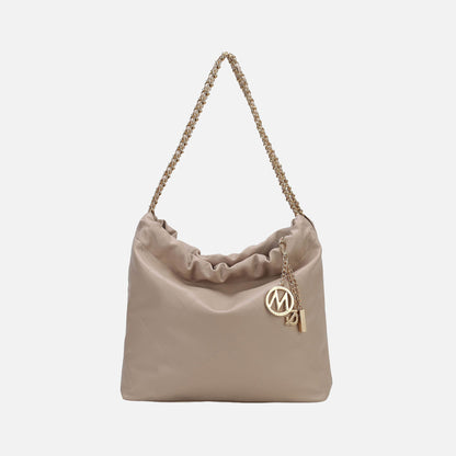 Celestine Quilted Shoulder Bag in Fuschia Rose view 5