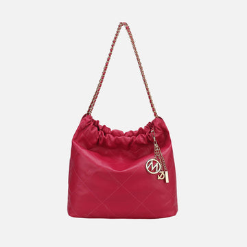 Celestine Quilted Shoulder Bag in Taupe