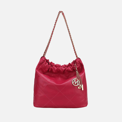 Celestine Quilted Shoulder Bag in Taupe