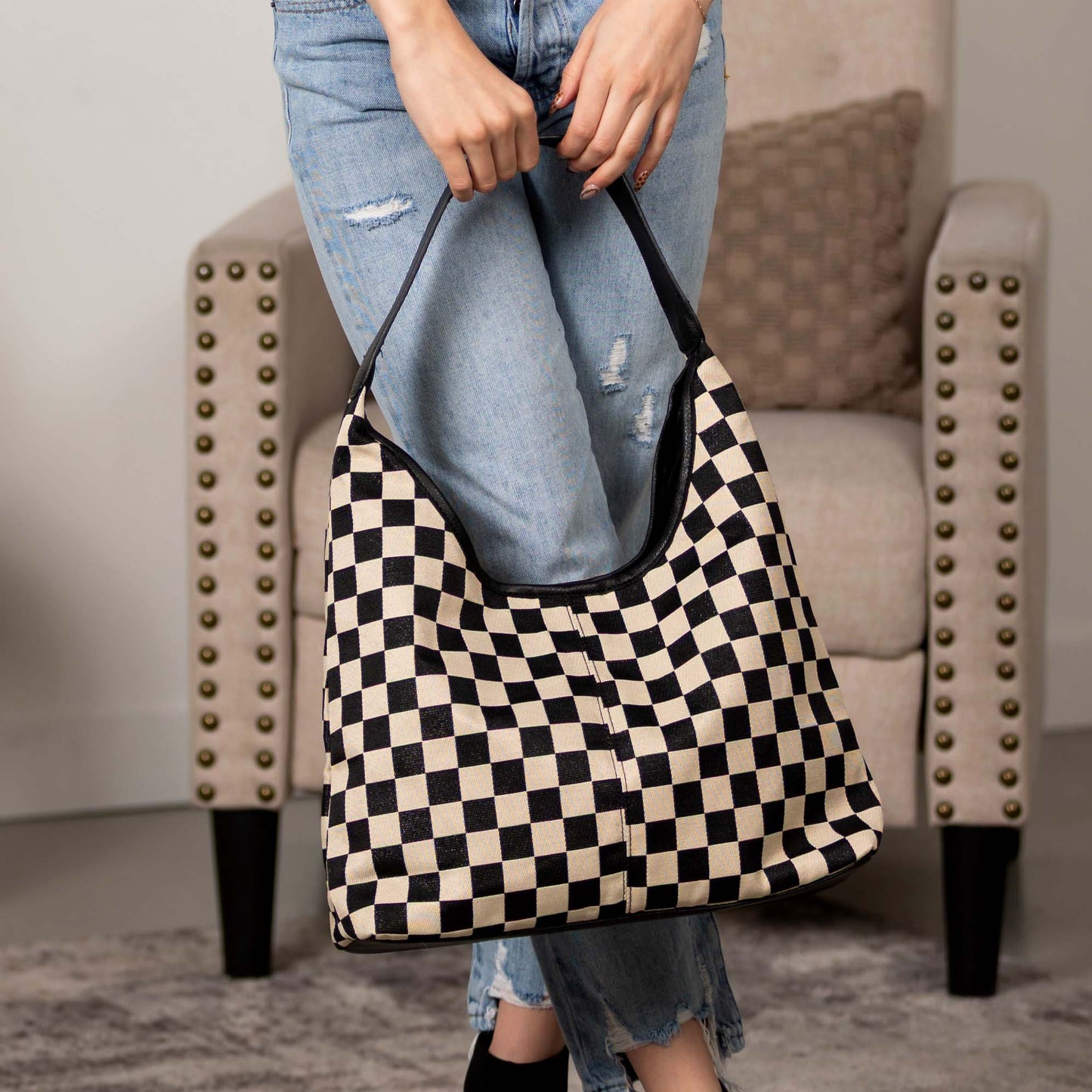 Celine Mixed Media Hobo Bag view 4