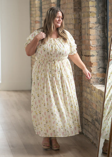 Celine Puff Sleeve Floral Maxi Dress in S view 2 - Celine Puff Sleeve Dress