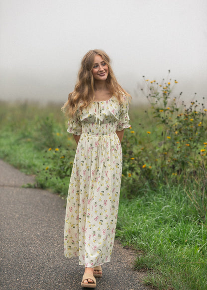 Celine Puff Sleeve Floral Maxi Dress in XL view 5 - Celine Puff Sleeve Dress