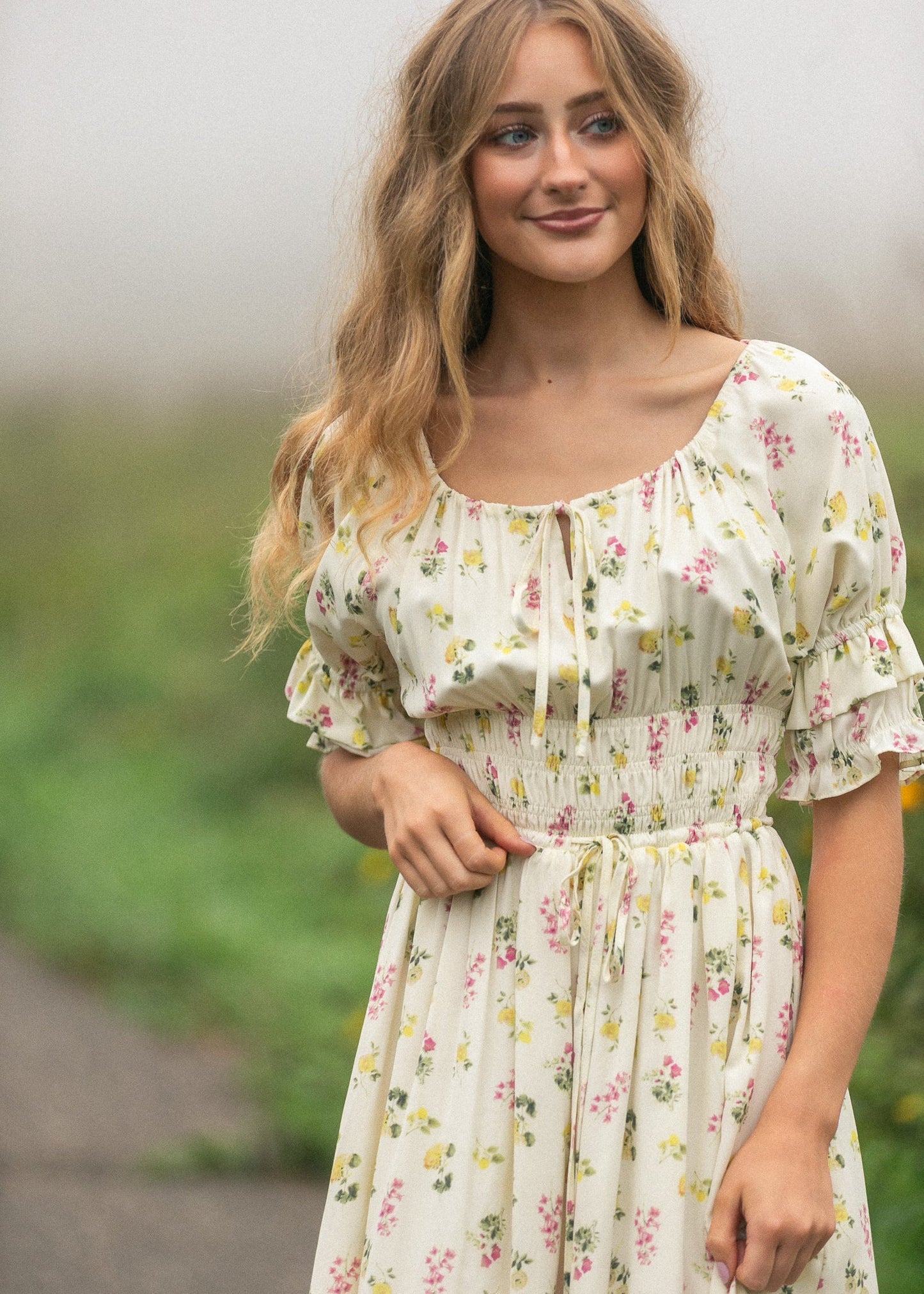 Celine Puff Sleeve Floral Maxi Dress view 13 - Celine Puff Sleeve Dress