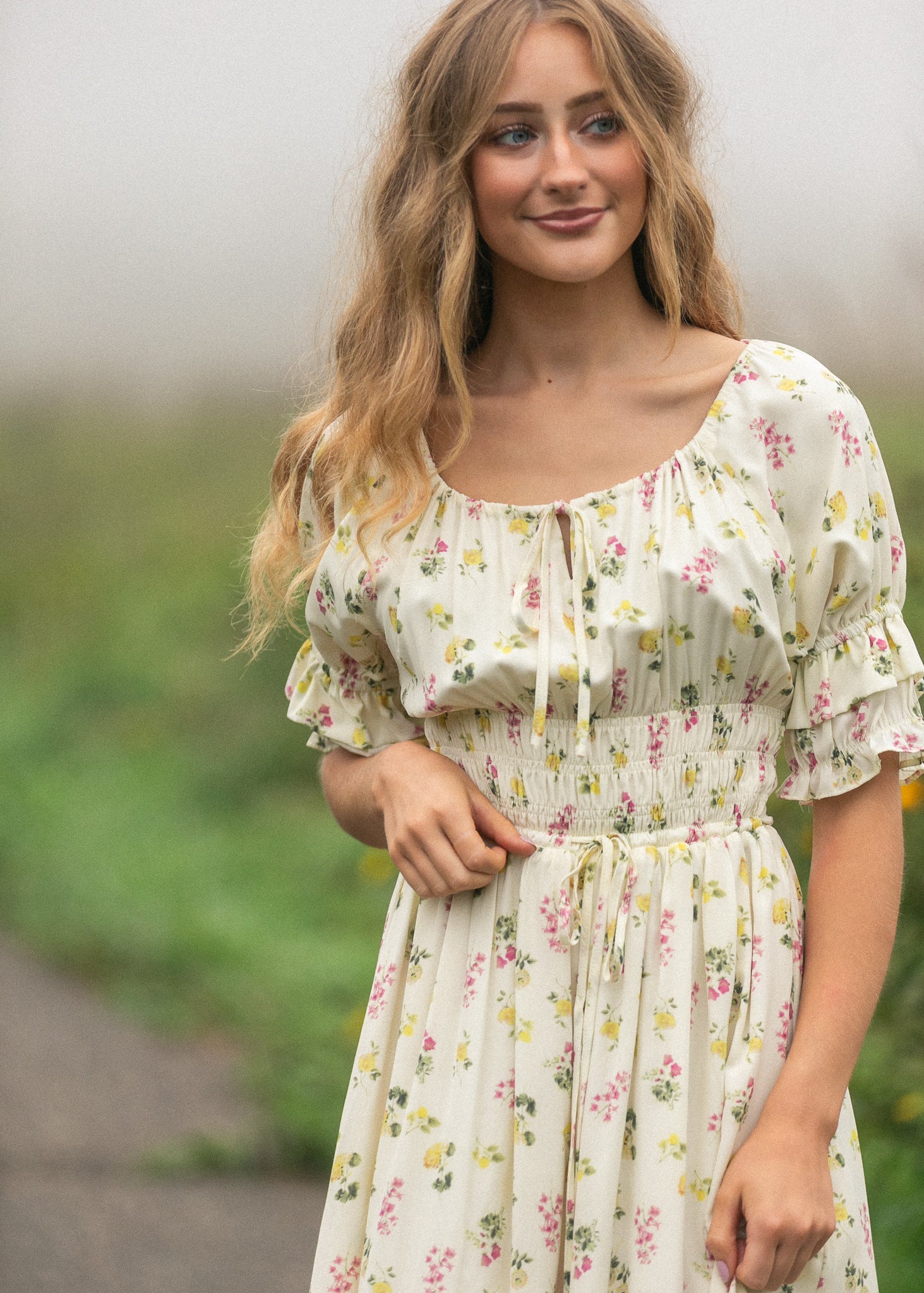 Celine Puff Sleeve Floral Maxi Dress view 13 - Celine Puff Sleeve Dress