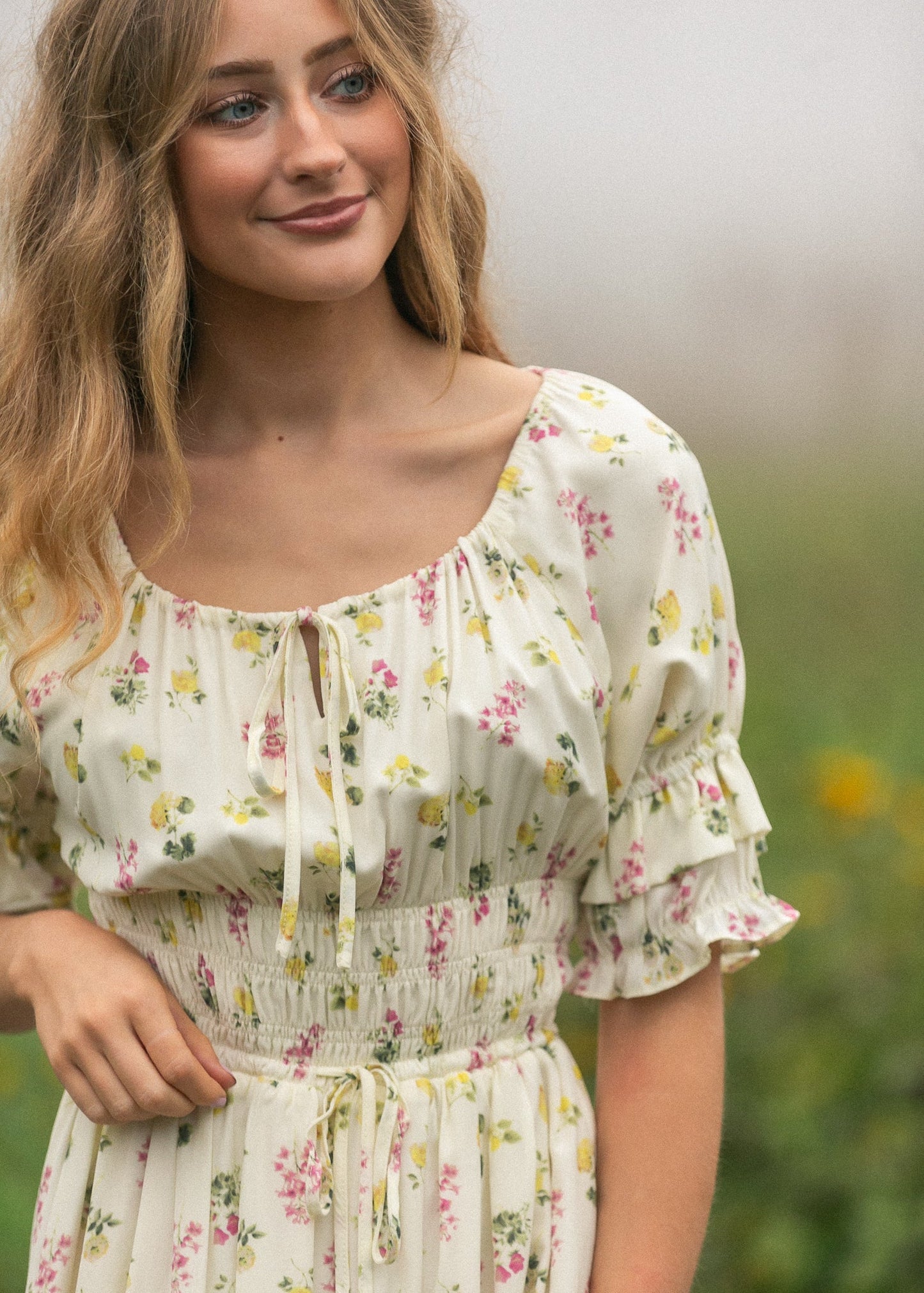 Celine Puff Sleeve Floral Maxi Dress view 17 - Celine Puff Sleeve Dress