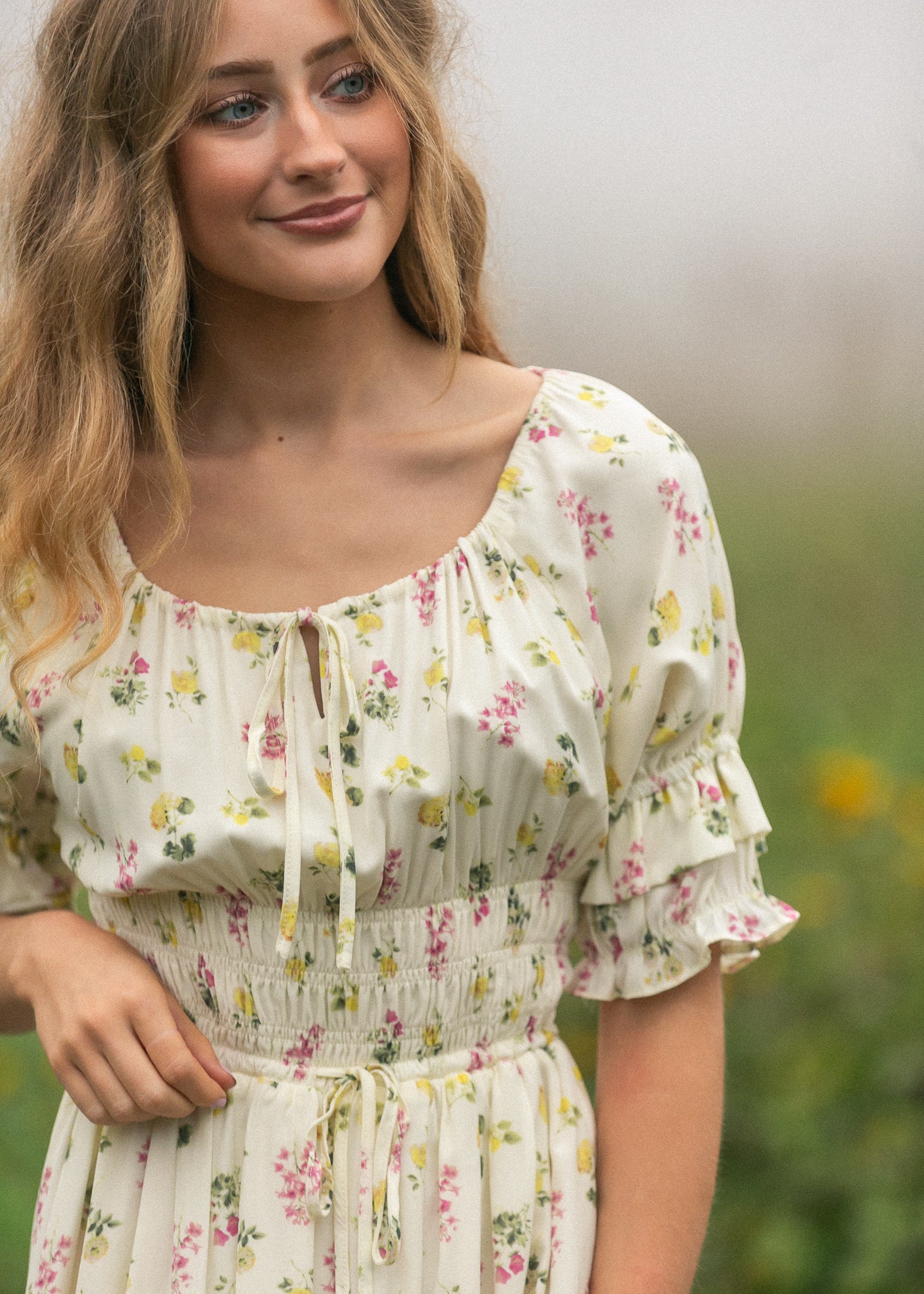 Celine Puff Sleeve Floral Maxi Dress view 17 - Celine Puff Sleeve Dress