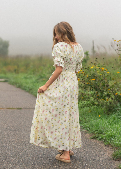 Celine Puff Sleeve Floral Maxi Dress view 21 - Celine Puff Sleeve Dress
