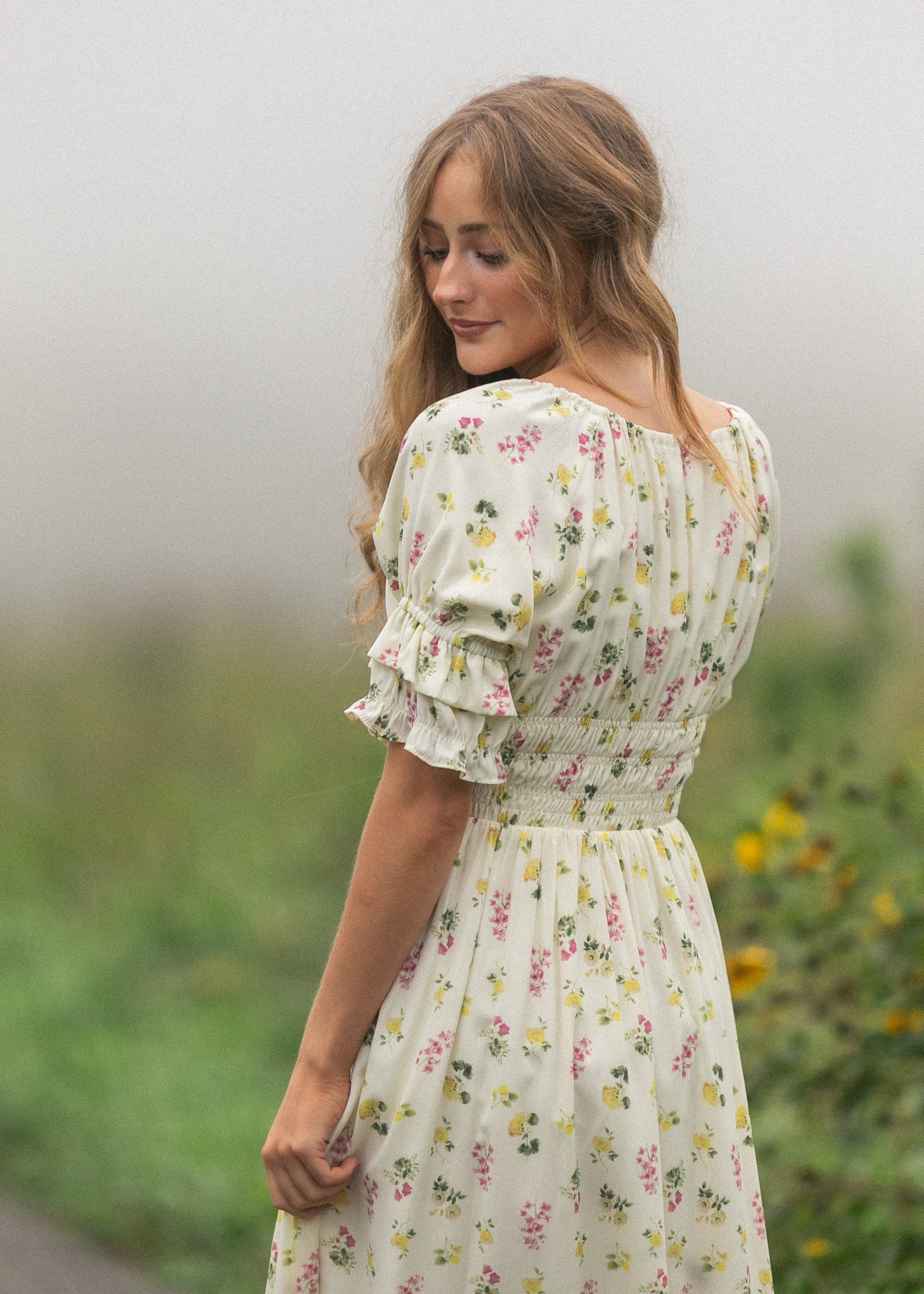 Celine Puff Sleeve Floral Maxi Dress view 22 - Celine Puff Sleeve Dress