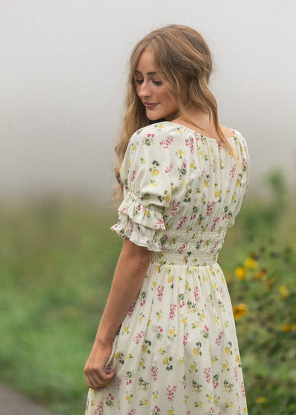 Celine Puff Sleeve Floral Maxi Dress view 22 - Celine Puff Sleeve Dress
