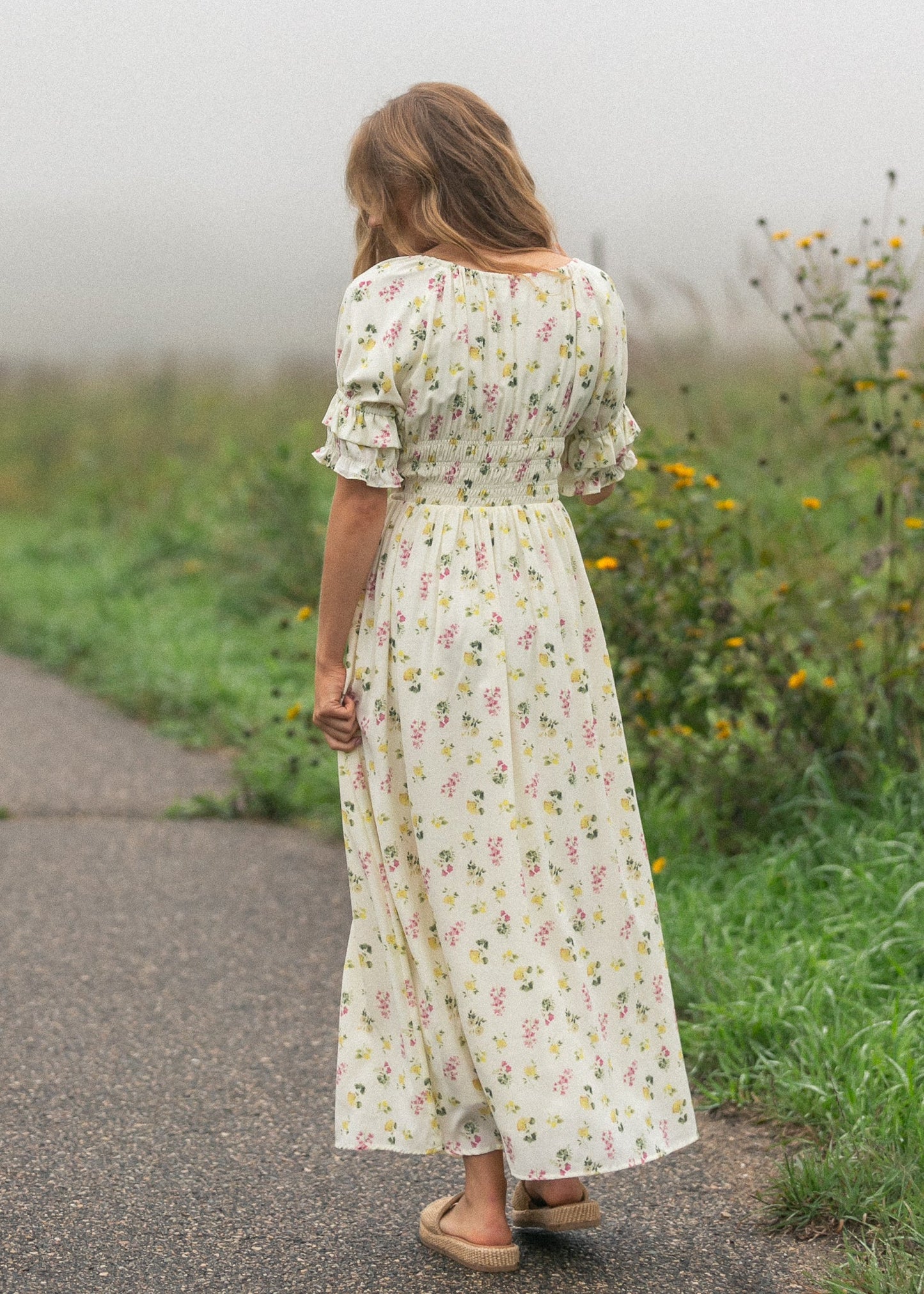 Celine Puff Sleeve Floral Maxi Dress view 23 - Celine Puff Sleeve Dress