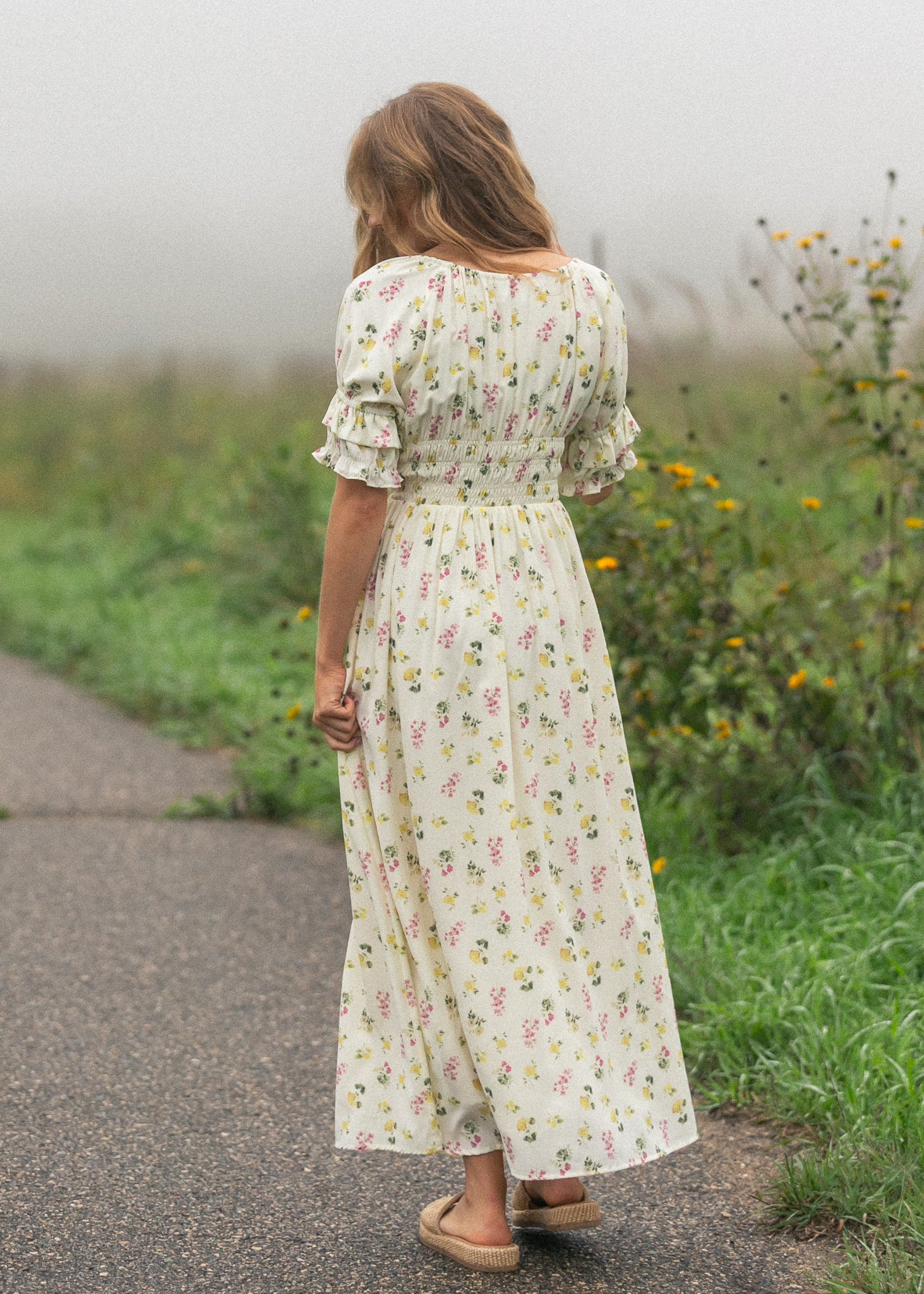 Celine Puff Sleeve Floral Maxi Dress view 23 - Celine Puff Sleeve Dress