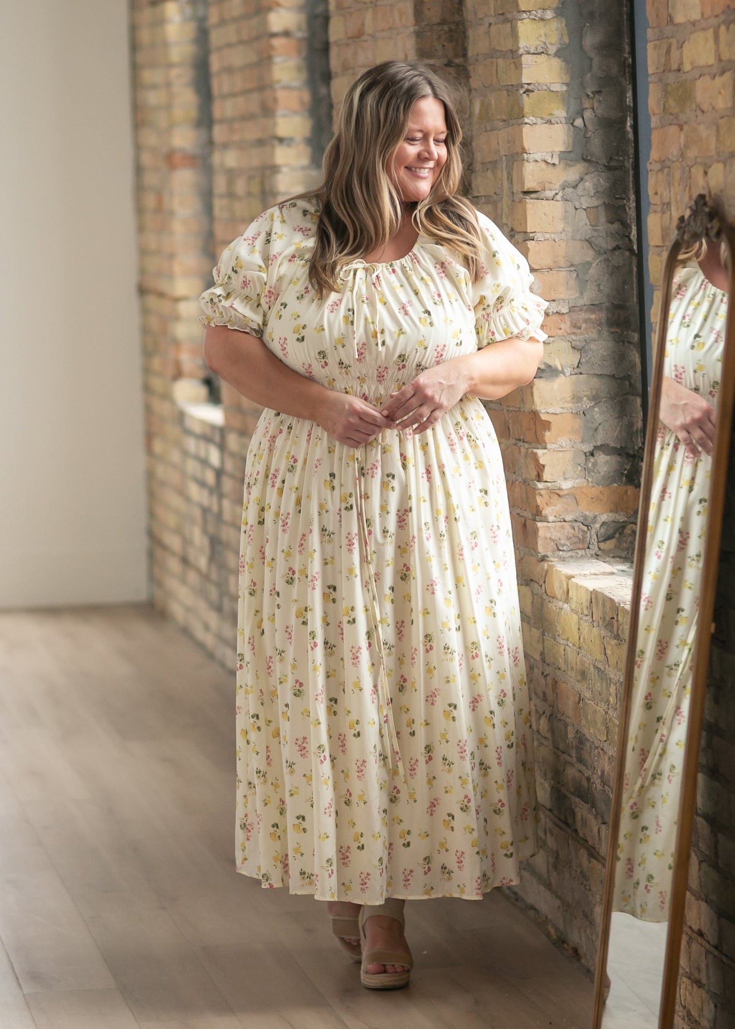 Celine Puff Sleeve Floral Maxi Dress view 25 - Celine Puff Sleeve Dress