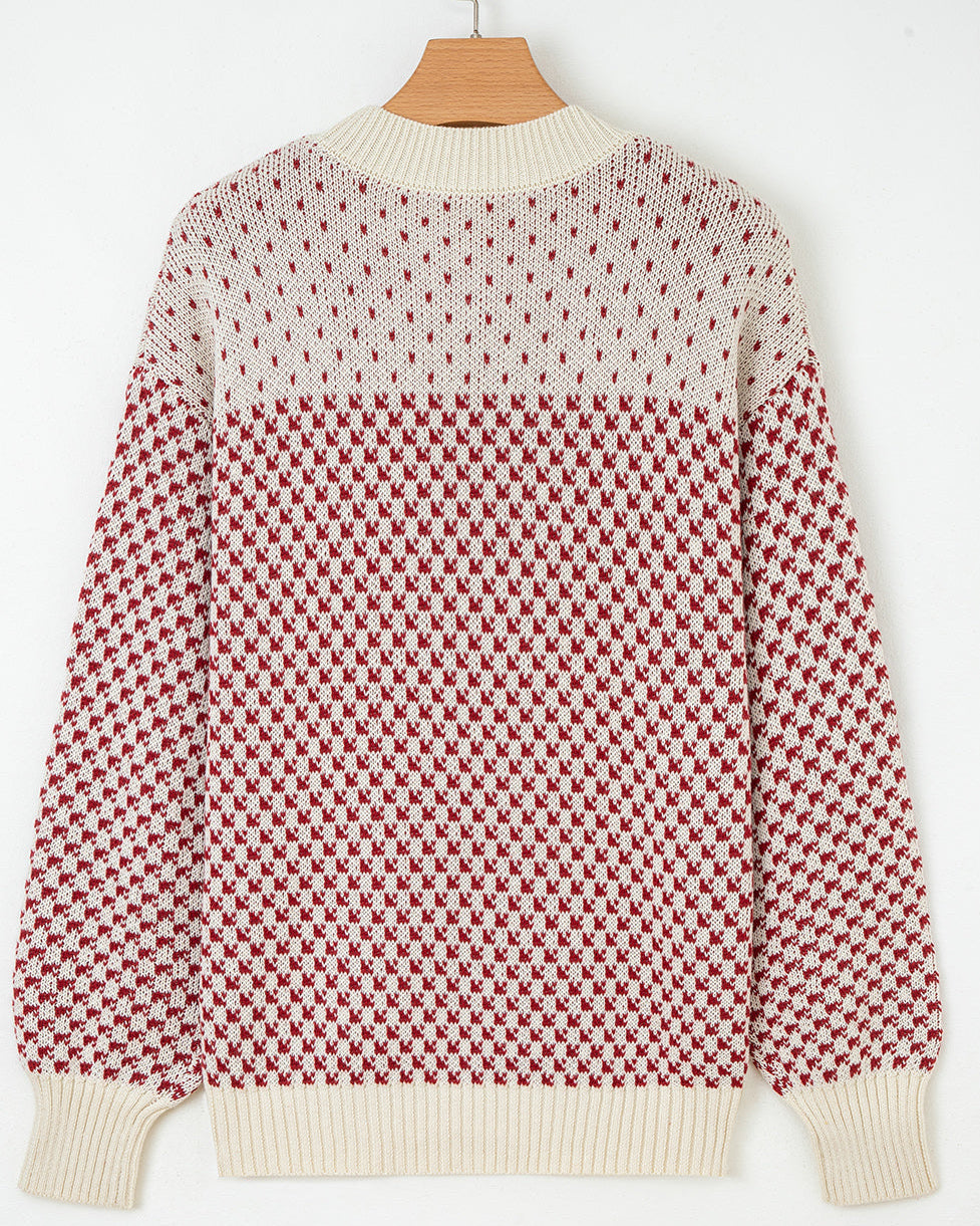 judith sleeve knit Judith Sleeve Knit Sweater - Red view 5 (layer) - shop at us.meeeshop