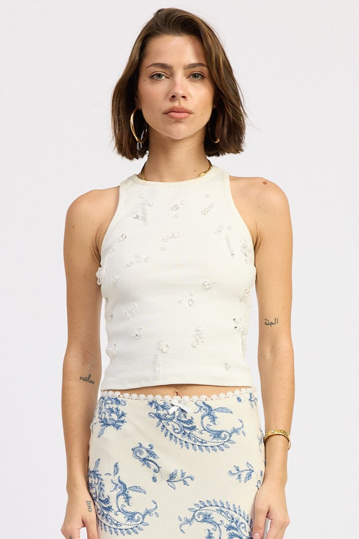 Charlotte Top in Off-White - Charlotte Top Golf