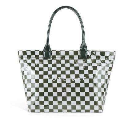 Charly Laminated Checkered Nylon Tote view 15 (bag)