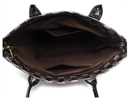 Charly Laminated Checkered Nylon Tote view 18 (bag)