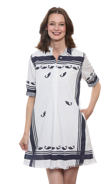 Chatham Whales Print Dress in S view 2