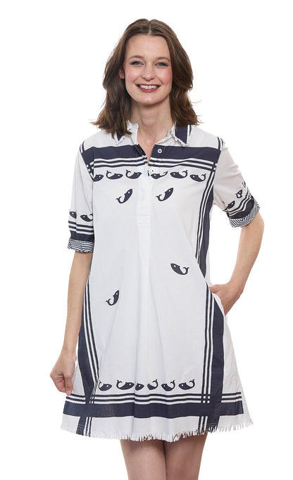 Chatham Whales Print Dress in S view 2
