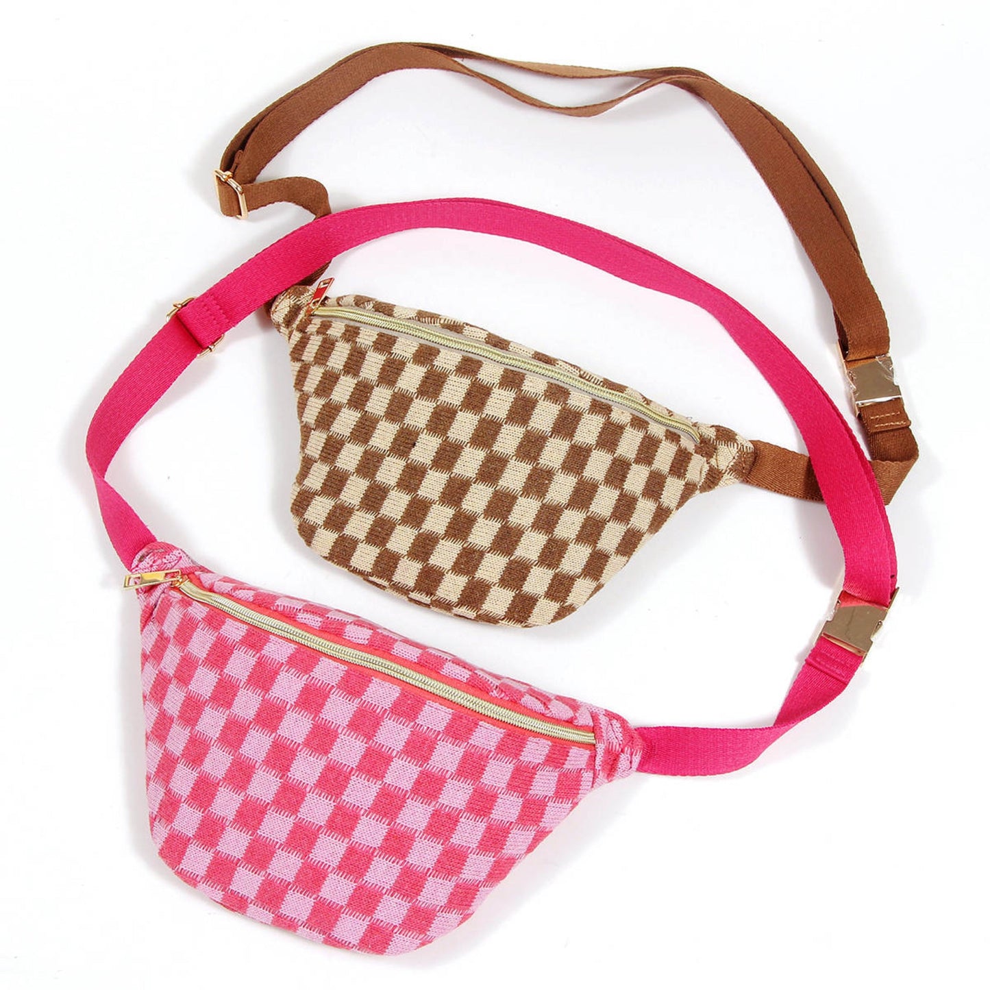 Check Yourself Belt Sling Bag in Pink view 3 - Check Yourself.Shoulder Bag