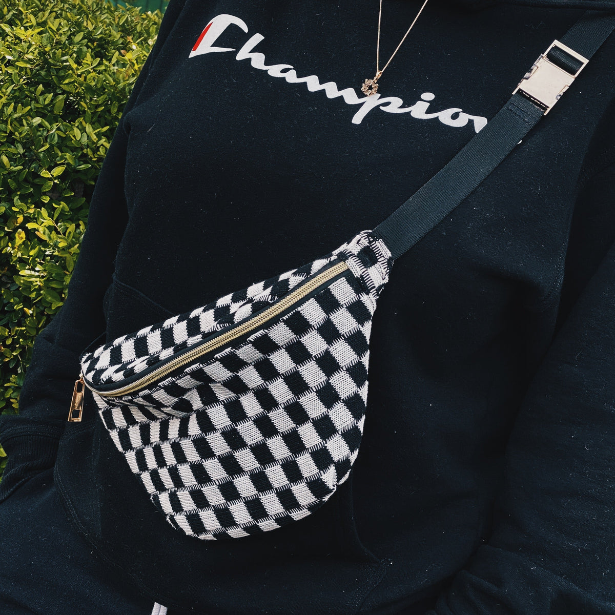 Check Yourself Belt Sling Bag in Pistachio view 5 - Check Yourself.Shoulder Bag