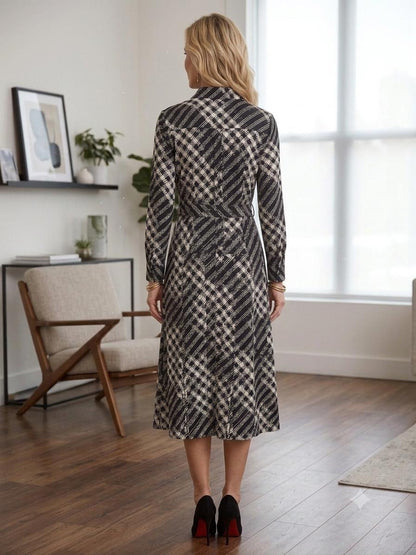 Checkered Shirt Midi Dress in M view 3 - Check Shirt Dress