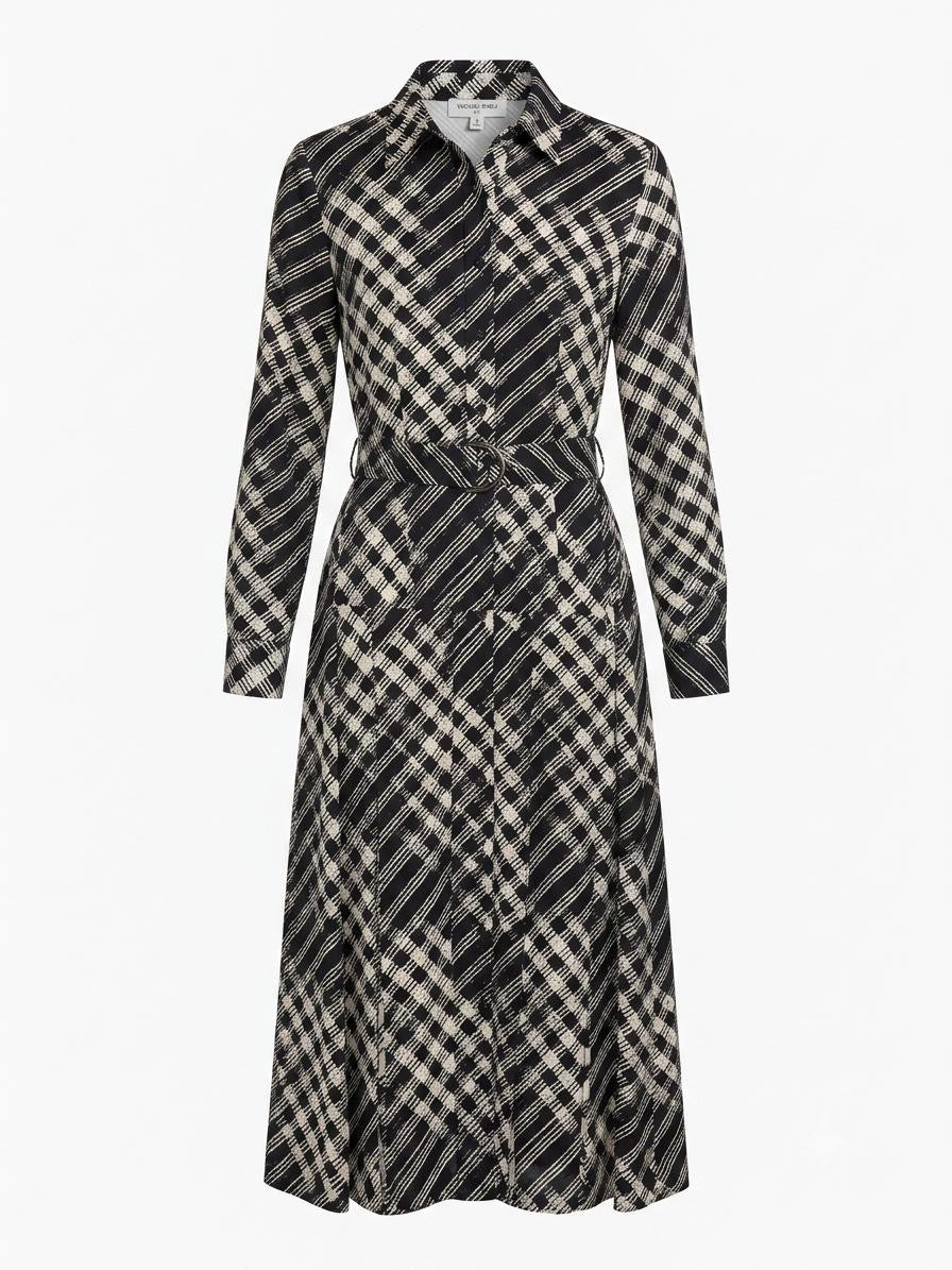 Checkered Shirt Midi Dress in XS - Check Shirt Dress