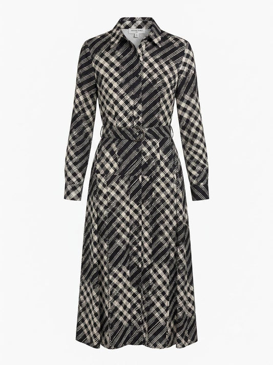 Checkered Shirt Midi Dress in XS - Check Shirt Dress
