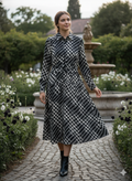 Checkered Shirt Midi Dress XS (dress) - checkered shirt dress women, checkered shirt dress midi, checke - shop at us.meeeshop