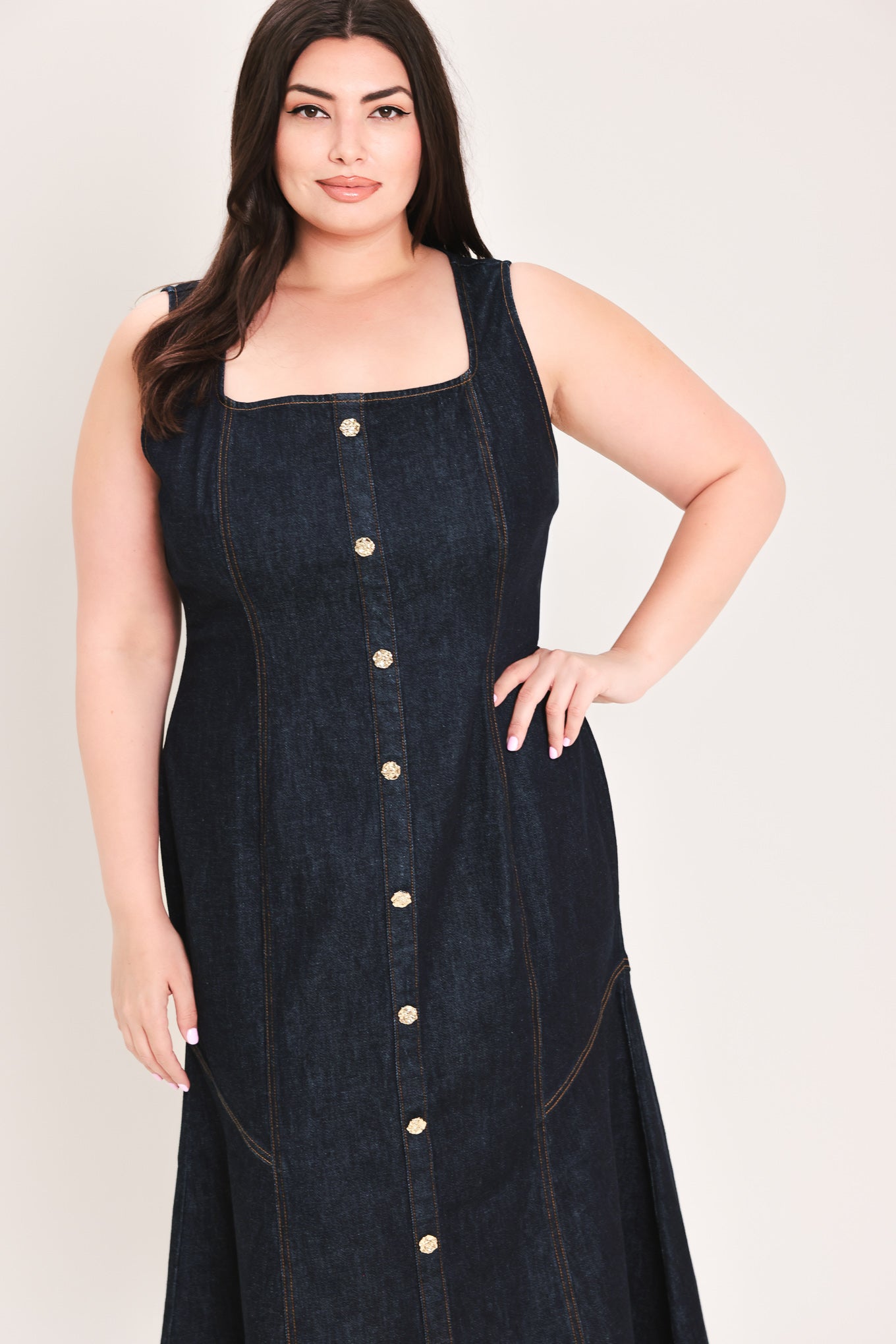 Chelsea Denim Midi Dress view 10 - Chelsea Studio Denim Dress