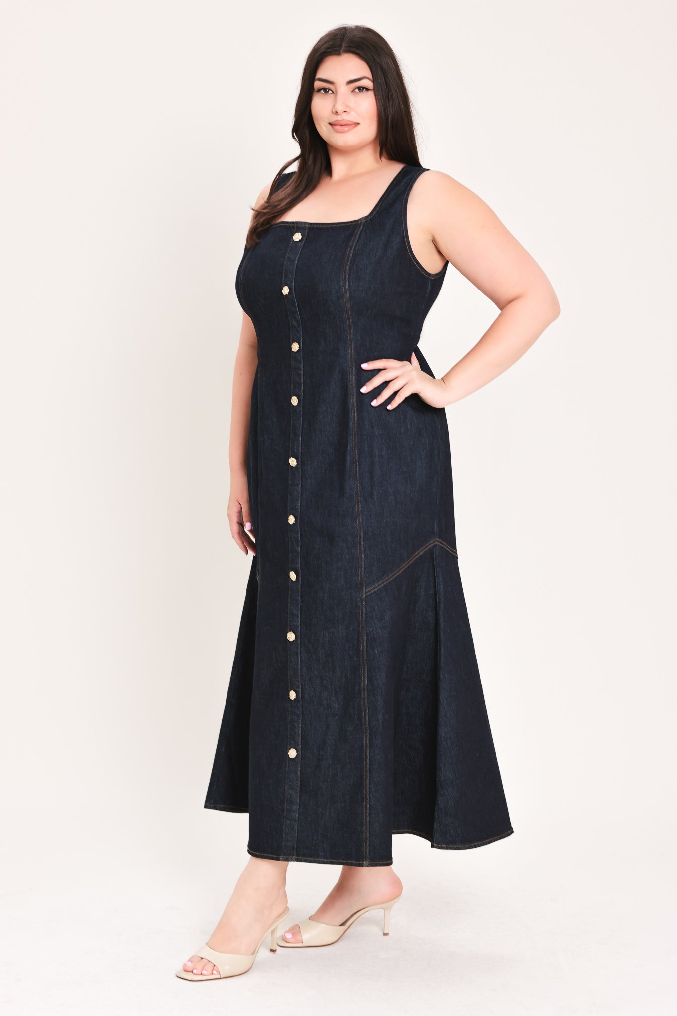 Chelsea Denim Midi Dress view 11 - Chelsea Studio Denim Dress