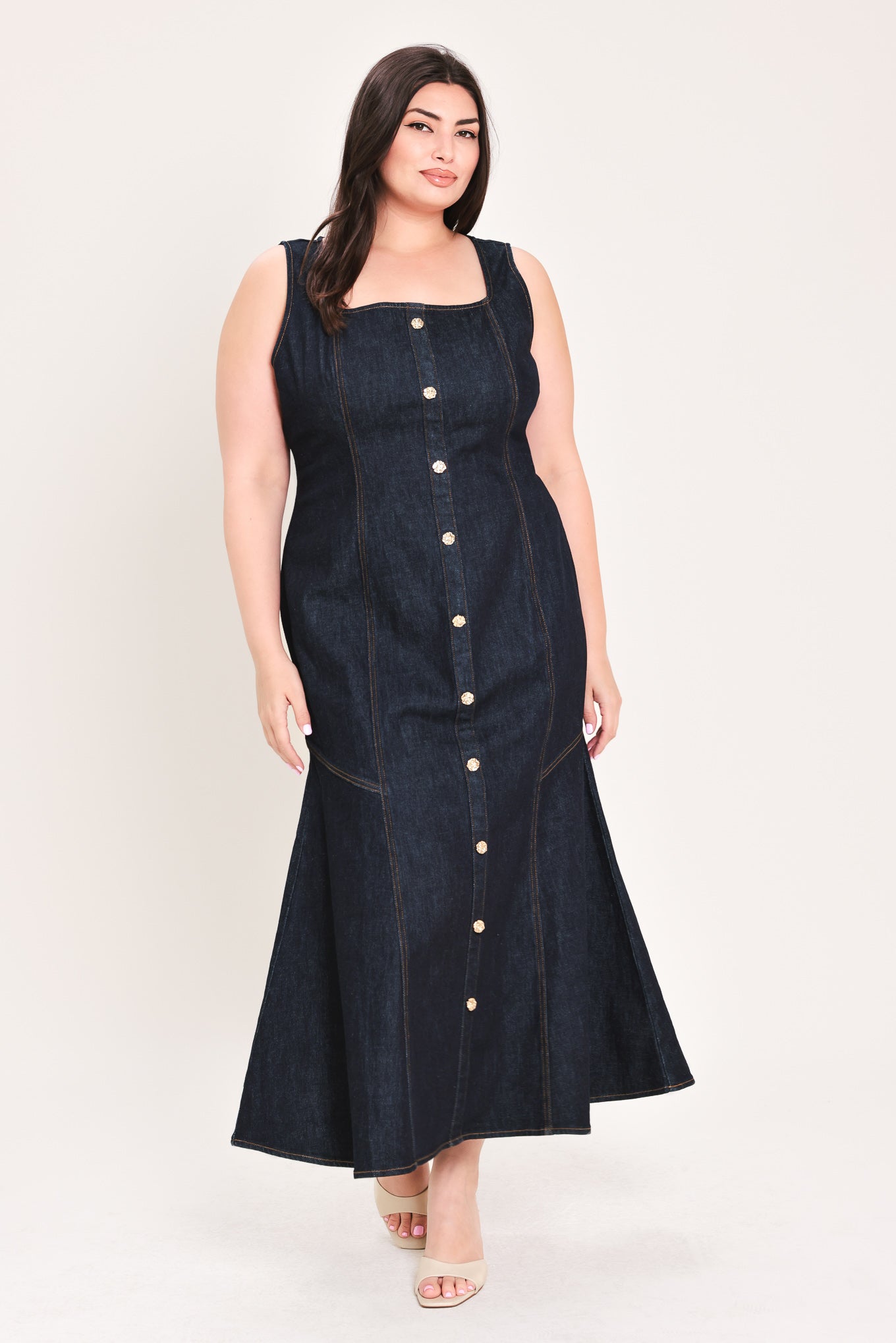 Chelsea Denim Midi Dress view 12 - Chelsea Studio Denim Dress