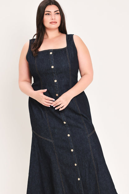 Chelsea Denim Midi Dress view 13 - Chelsea Studio Denim Dress