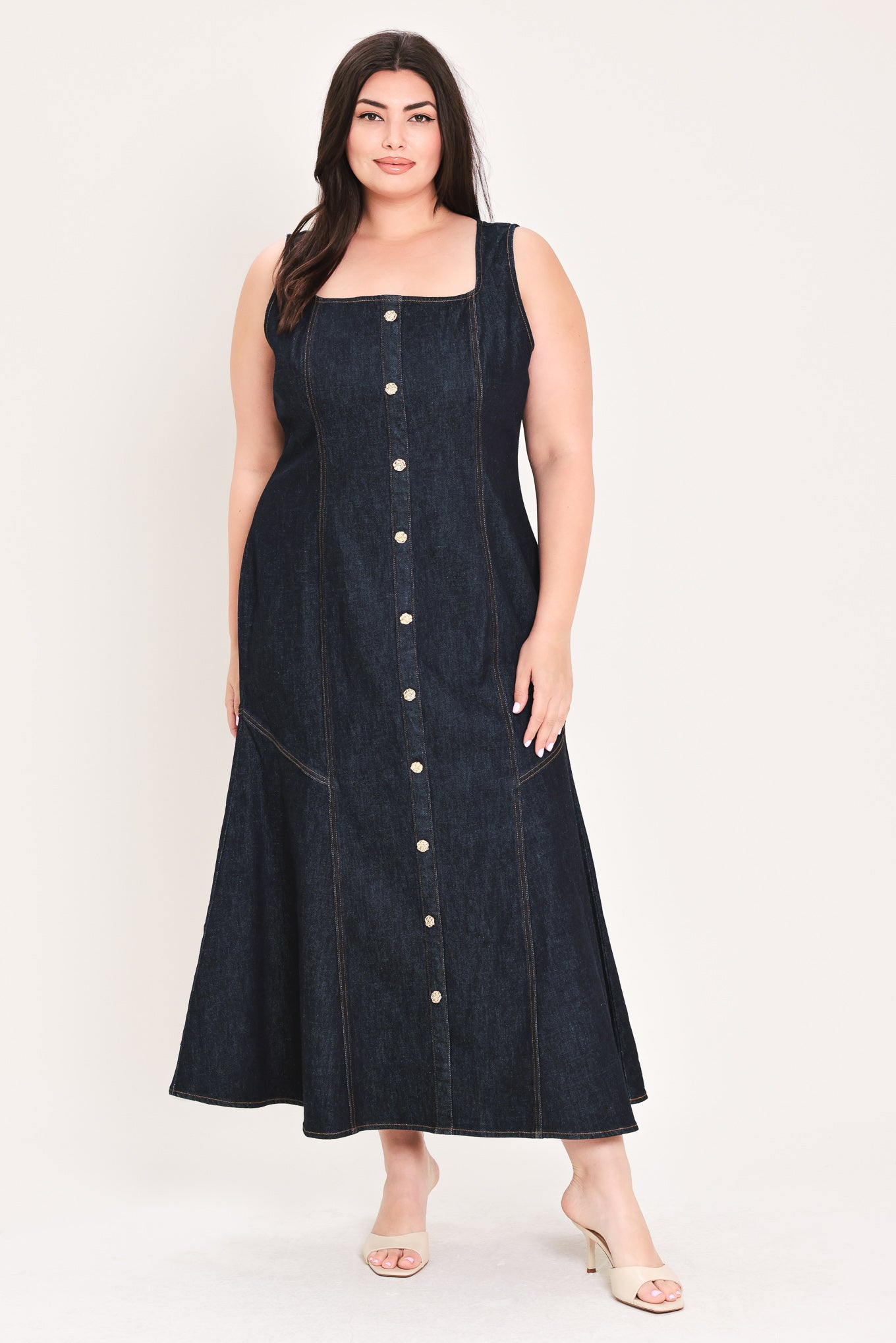 Chelsea Denim Midi Dress view 15 - Chelsea Studio Denim Dress