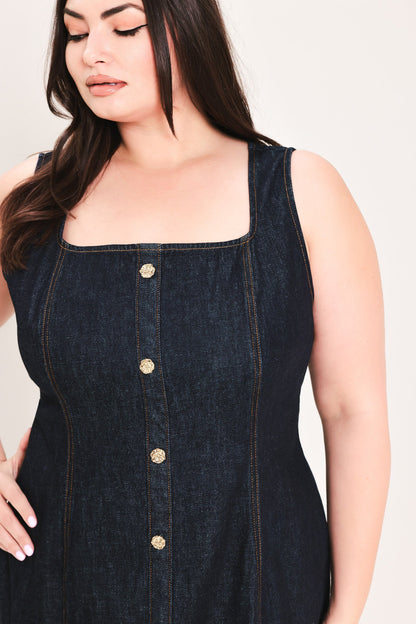 Chelsea Denim Midi Dress view 9 - Chelsea Studio Denim Dress