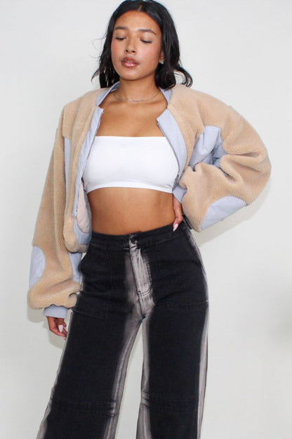 Cherish Charm Cropped Sherpa Cropped Jacket view 6 (layer)