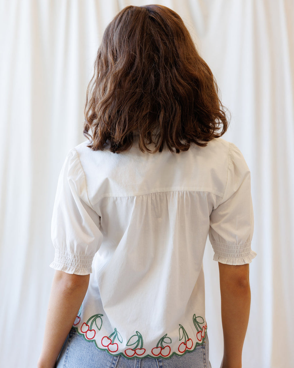 Cherry Cute Button Down S view 2 (top) - button down, cute button down - shop at us.meeeshop