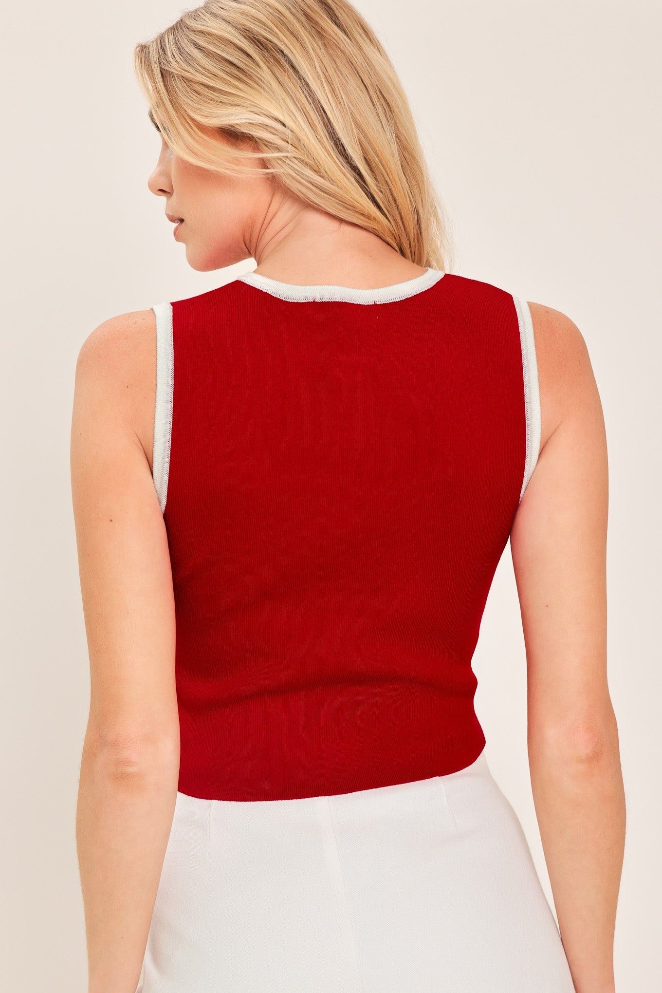Cherry Soda Sweater Knit Top view 12 - Fall Wardrobe Essential - Cherry Coke Sweater