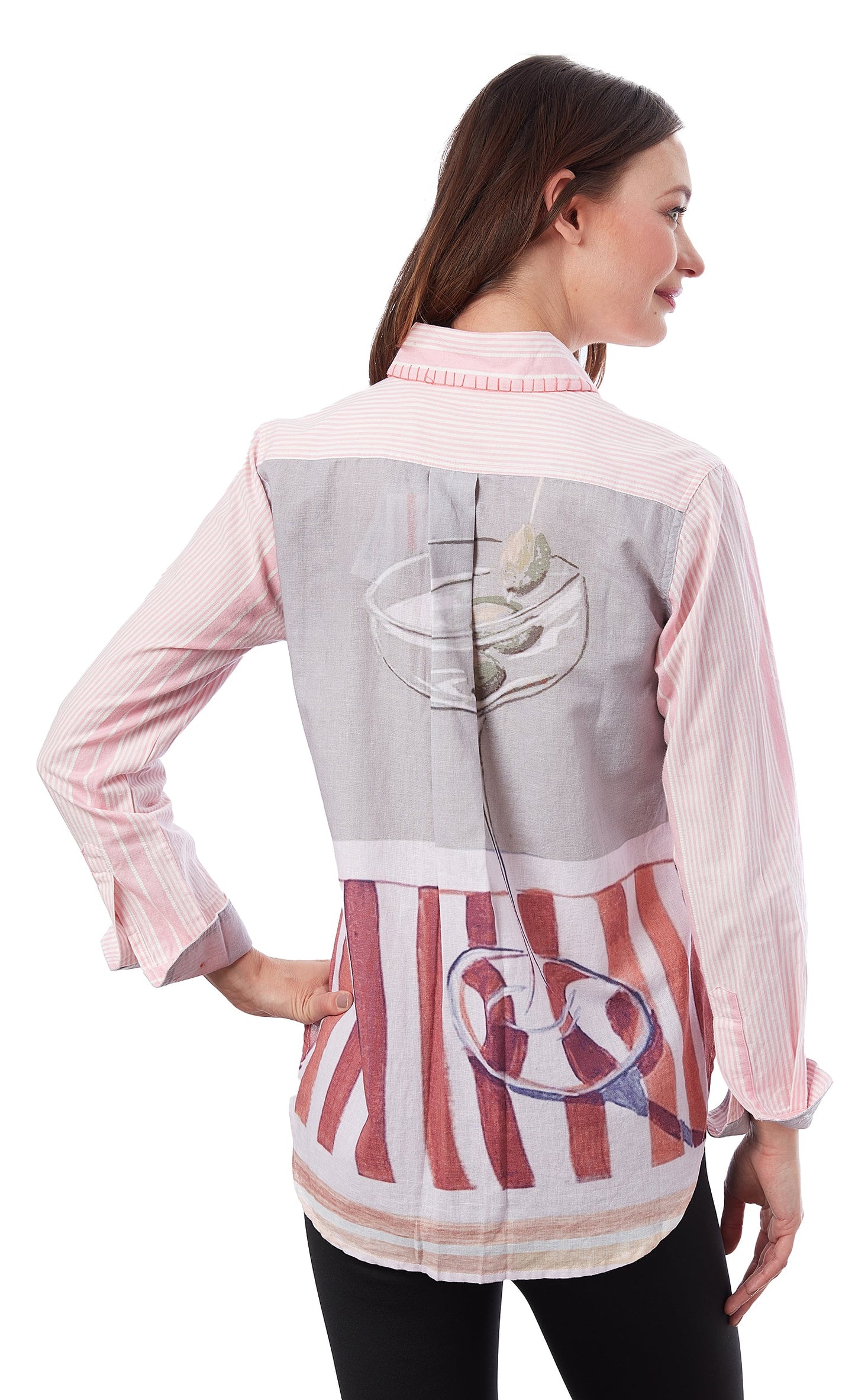 Chesapeake Hi-lo Tunic Martinis Print in L view 4 (top)