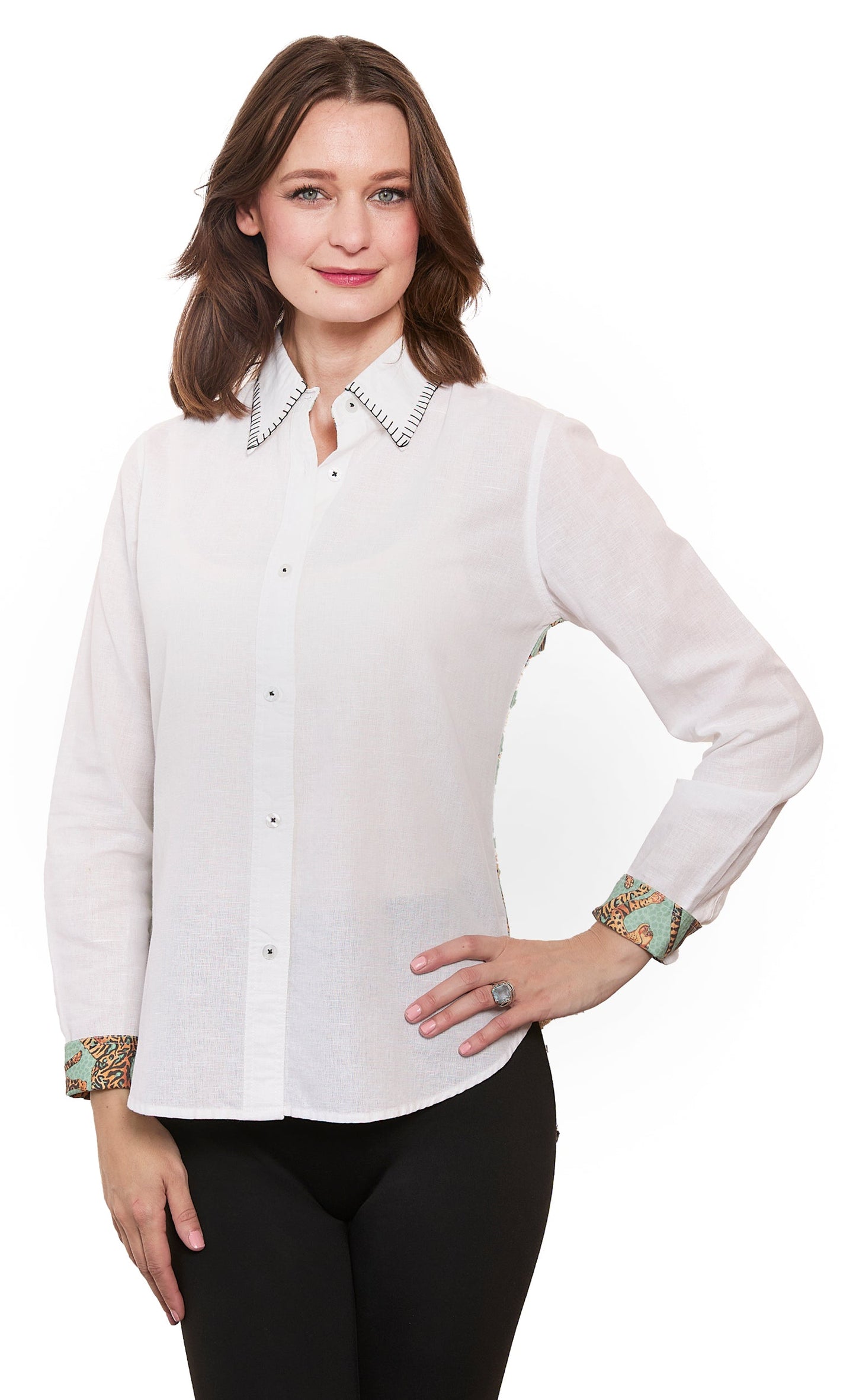 Chesapeake Top with Cheetah Back Panel in XS - Panel Top
