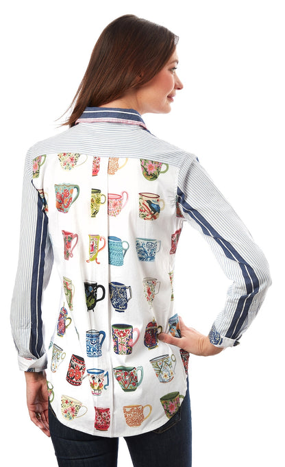 Chesapeake Top with Cups on the Back in L view 4 - Cups Top