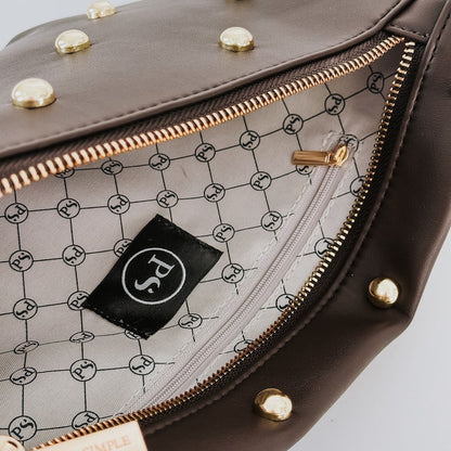Chic Gold Studded Westlyn Bum Bag view 12 - Chic Gold Bag Charm